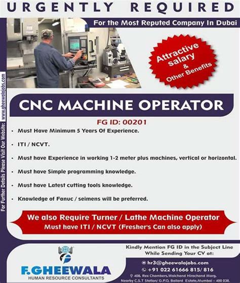 cnc bending machine operator job vacancy in gulf|cnc operator jobs in Dubai .